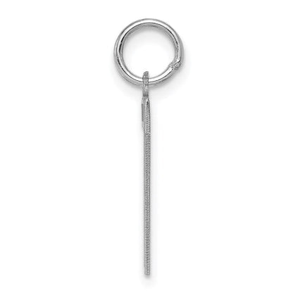 Sterling Silver/Rhodium-plated Satin Number 7 Charm