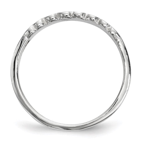 Sterling Silver Children's Enameled Hearts Ring