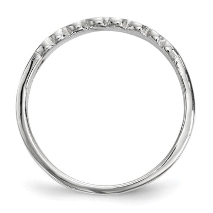 Sterling Silver Children's Enameled Hearts Ring