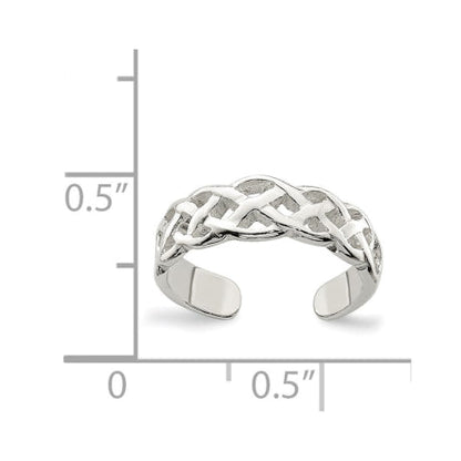 Sterling Silver Celtic Weave Toe Ring