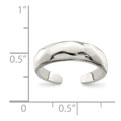 Sterling Silver Solid Polished Domed Toe Ring