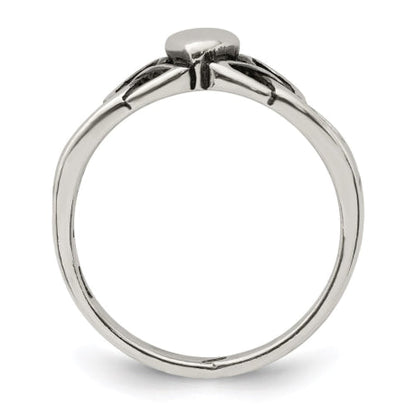 Sterling Silver Antiqued Claddagh Ring