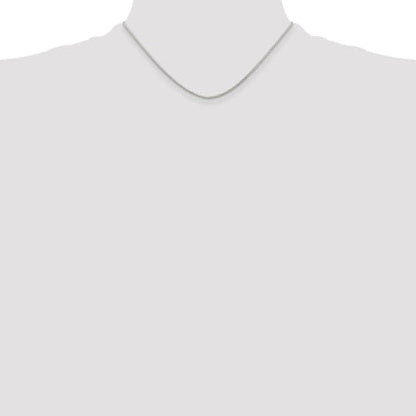 Sterling Silver Rhodium-plated 1.25mm Round Spiga Chain