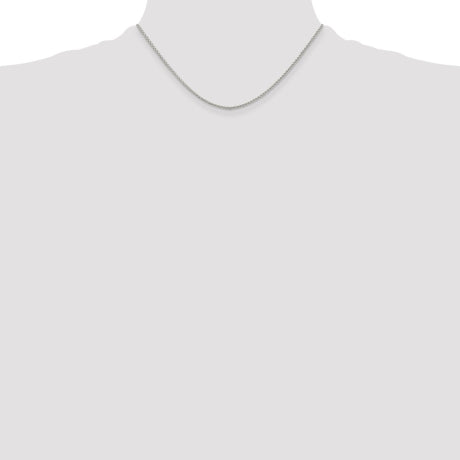 Sterling Silver Rhodium-plated 1.5mm Round Spiga Chain