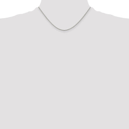 Sterling Silver Rhodium-plated 1.5mm Round Spiga Chain