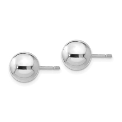 Sterling Silve 8mm Polished Ball Post Earrings