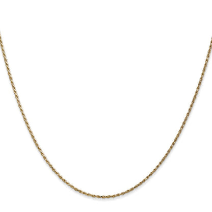 14K 20 inch 1.15mm Diamond-cut Machine Made Rope with Lobster Clasp Chain
