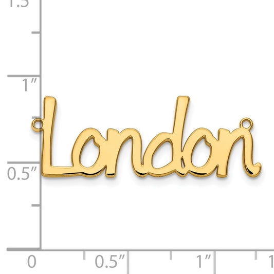 14K Polished Veilchen Font Name Plate