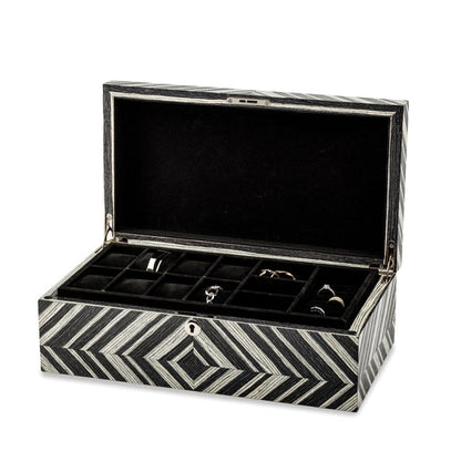 Luxury Giftware High Gloss Brazilian Wild Walnut Veneer Locking Wooden 8-Watch and Jewelry Box