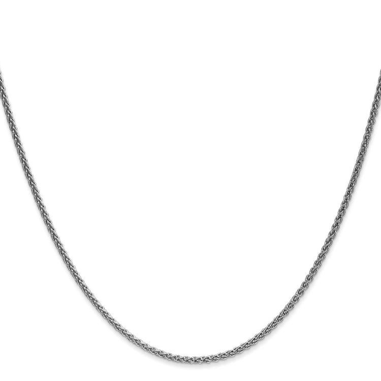 14K White Gold 20 inch 1.7mm Spiga with Lobster Clasp Chain