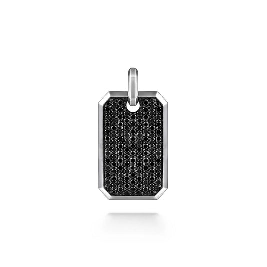 Gabriel & Co | 925 Sterling Silver Black Spinel Dog Tag Pendant