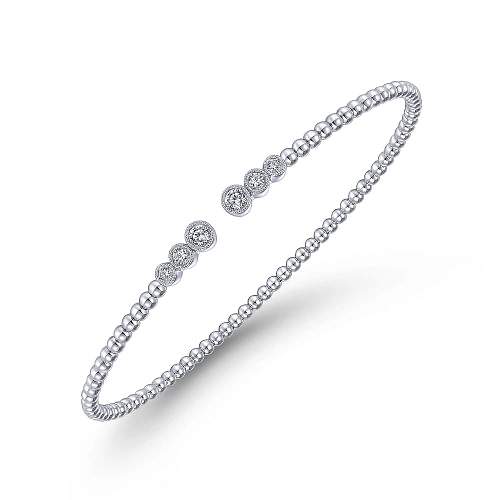 Split Diamond Bangle Gabriel & Co | 14K White Gold Bujukan Diamonds Split Bangle – master ...
